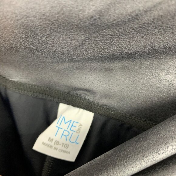 Time and Tru Leggings Black Pull On Faux Leather - Picture 10 of 11